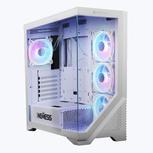 ZEBRONICS Zeb NEMESIS Mid-Tower Premium Gaming Cabinet - White